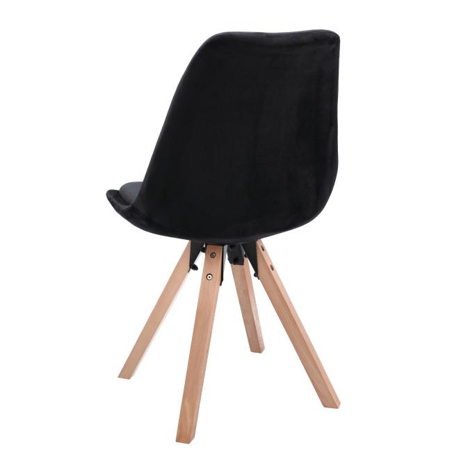 Стілець Saida Jumi у скандинавському стилі з дерев'яними ніжками чорний