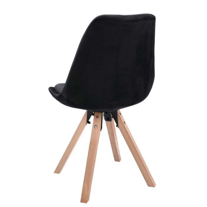 Стілець Saida Jumi у скандинавському стилі з дерев'яними ніжками чорний