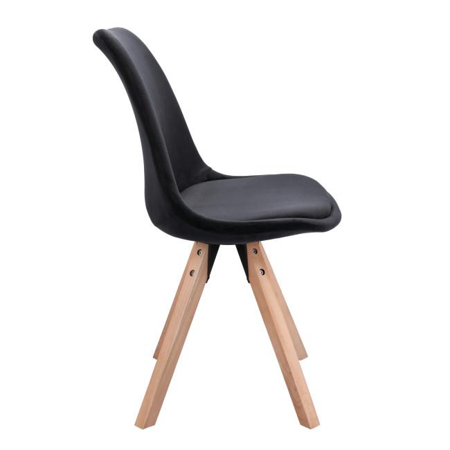 Стілець Saida Jumi у скандинавському стилі з дерев'яними ніжками чорний