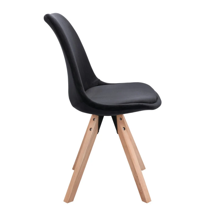Стілець Saida Jumi у скандинавському стилі з дерев'яними ніжками чорний