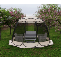 Садовая палатка-павильон Jumi Kibris складывается с москитной сеткой.