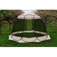 Садовая палатка-павильон Jumi Kibris складывается с москитной сеткой.