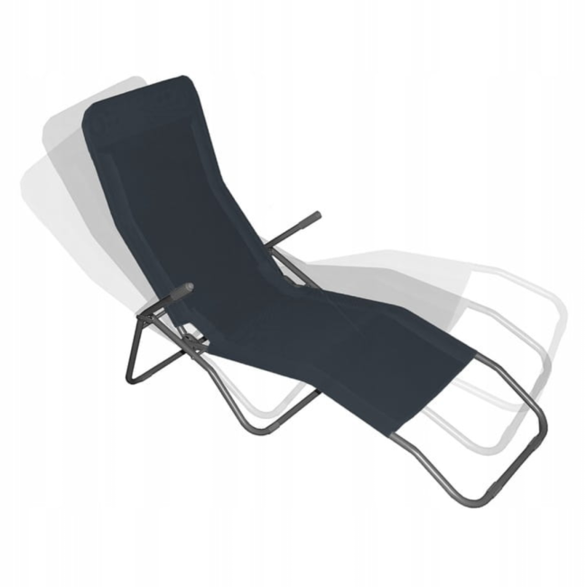 Кресло-шезлонг Jumi раскладной черный