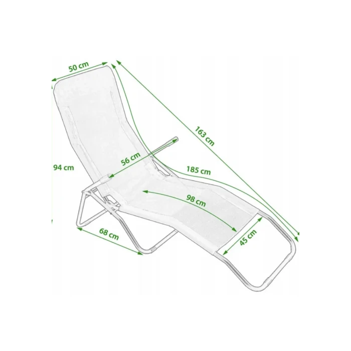 Кресло-шезлонг Jumi раскладной зеленый