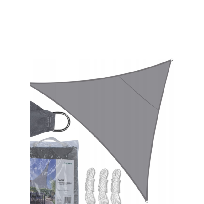 Тент-вітрило Jumi Garden сонцезахисний 3,6 х 3,6 х 3,6 м сірий