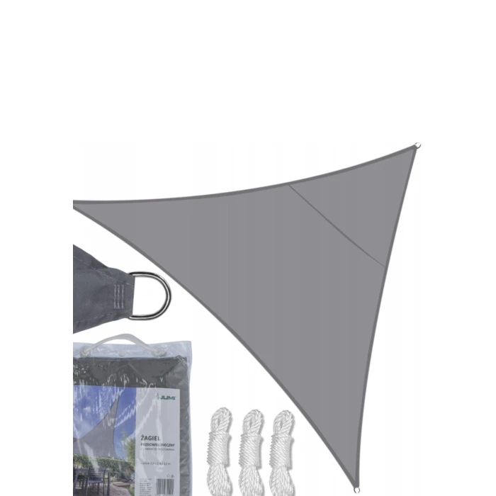 Тент-вітрило Jumi Garden сонцезахисний 3,6 х 3,6 х 3,6 м сірий