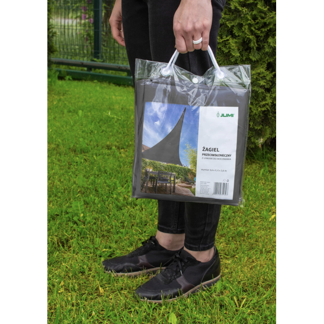 Тент-вітрило Jumi Garden сонцезахисний 3,6 х 3,6 х 3,6 м сірий