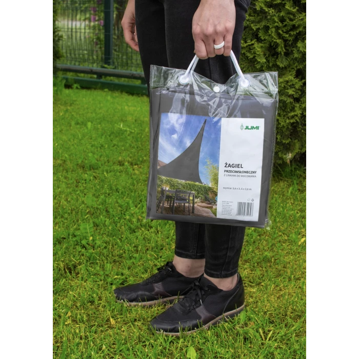 Тент-вітрило Jumi Garden сонцезахисний 3,6 х 3,6 х 3,6 м сірий