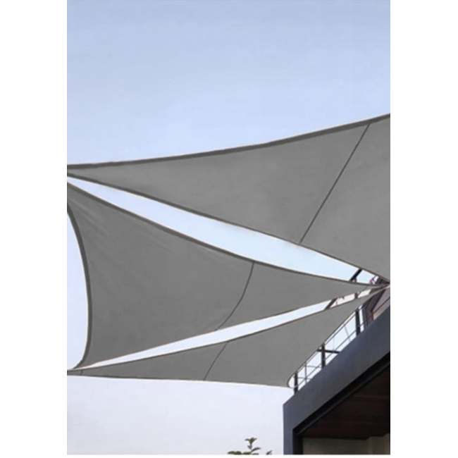 Тент-вітрило Jumi Garden сонцезахисний 3,6 х 3,6 х 3,6 м сірий