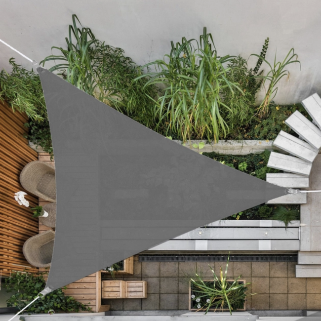 Тент-вітрило Jumi Garden сонцезахисний 3,6 х 3,6 х 3,6 м сірий