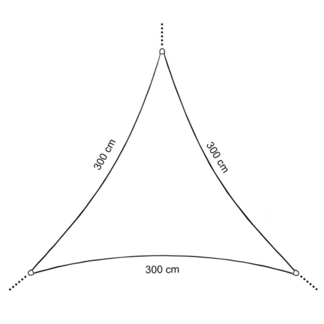 Тент-вітрило Jumi Garden сонцезахисний 3,6 х 3,6 х 3,6 м сірий