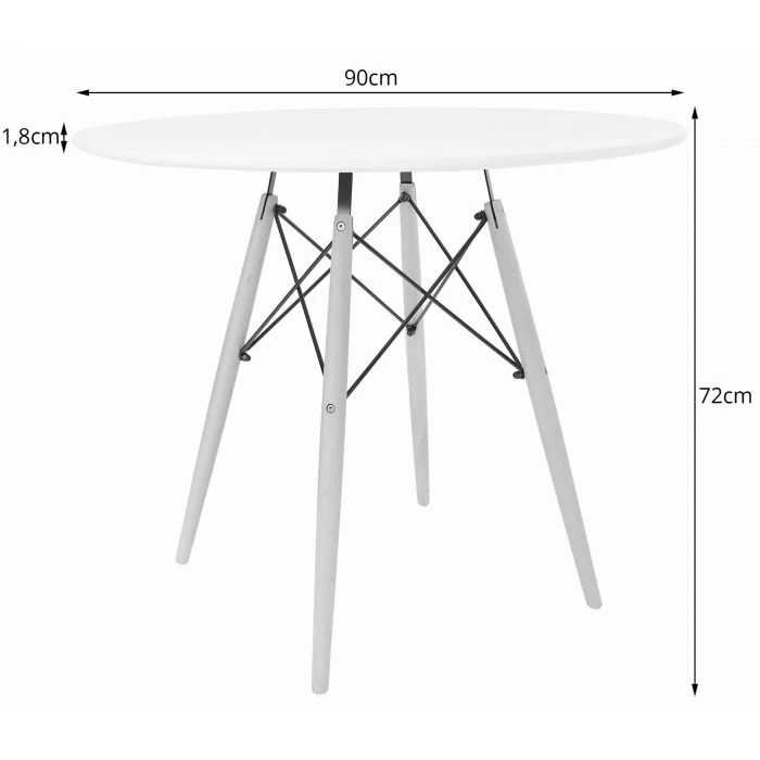 Стол Leobert Todi 90см белый