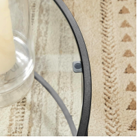 Журнальный столик Leobert Oskar круглый со стеклянной столешницей