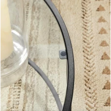 Журнальный столик Leobert Oskar круглый со стеклянной столешницей