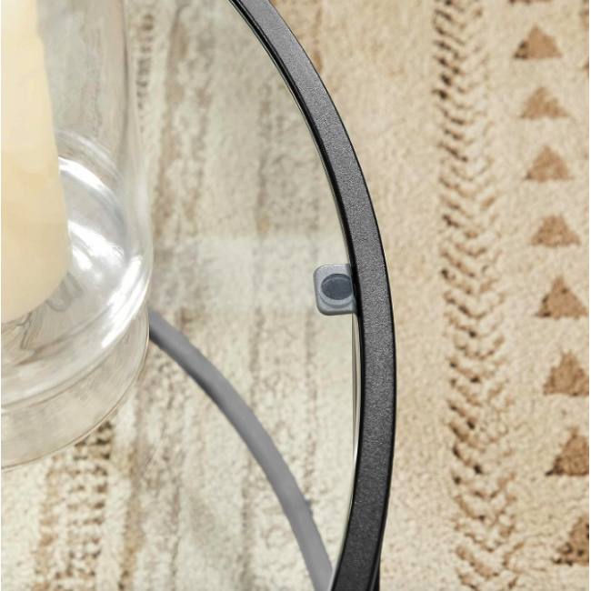 Журнальный столик Leobert Oskar круглый со стеклянной столешницей