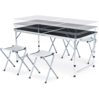 Стол туристический раскладной Outtec с 4 стульями черный