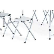 Стіл туристичний розкладний Outtec з 4 стільцями чорний