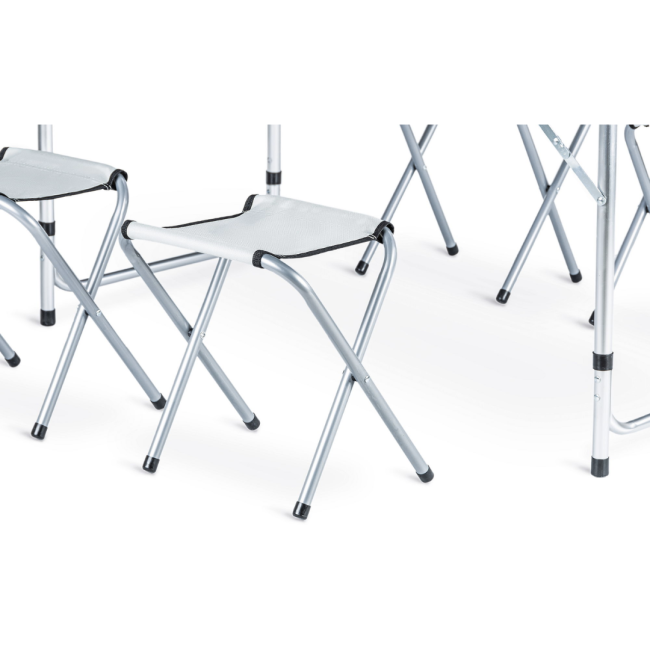 Стіл туристичний розкладний Outtec з 4 стільцями чорний