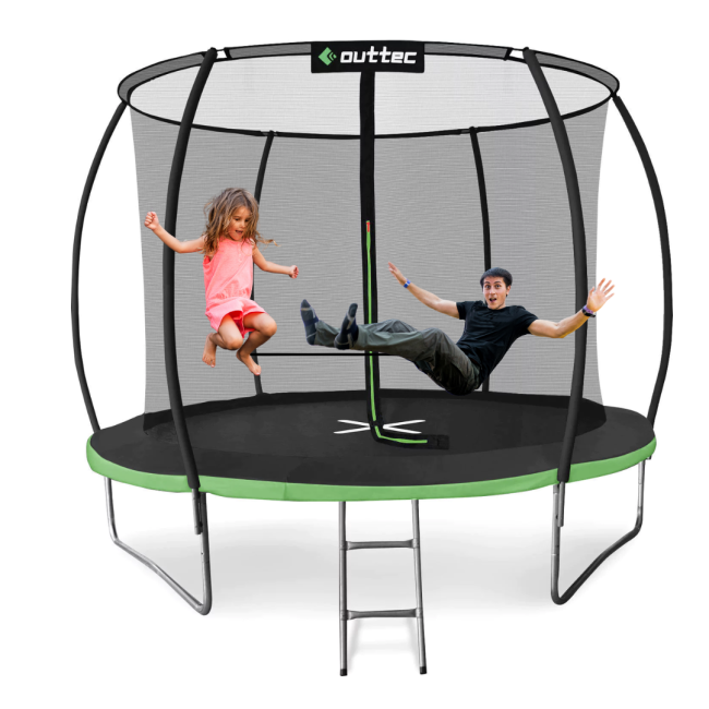 Батут Outtec Premium 10ft (312см) чорно-зелений з внутрішньою сіткою