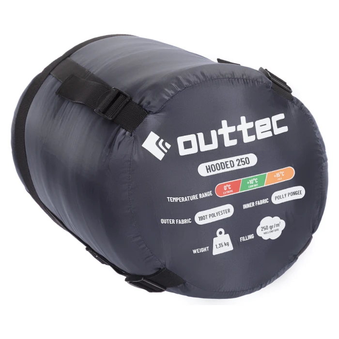 Спальный мешок одеяло Outtec деми с синим капюшоном