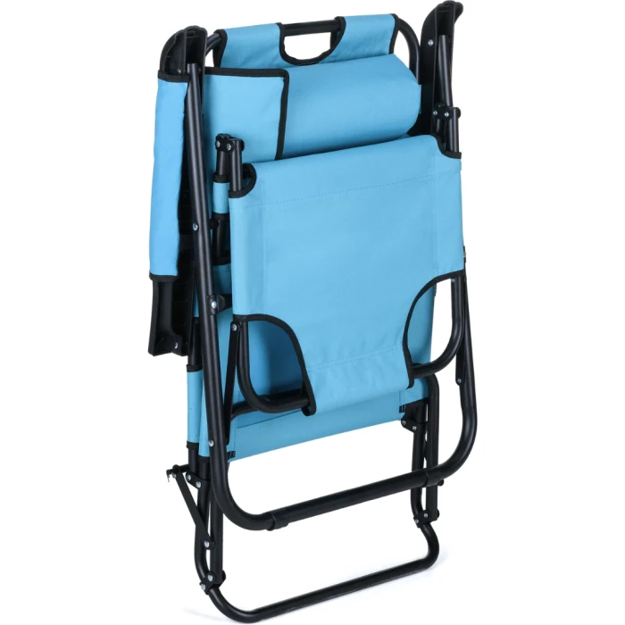 Шезлонг лежак Outtec раскладной бирюзовый