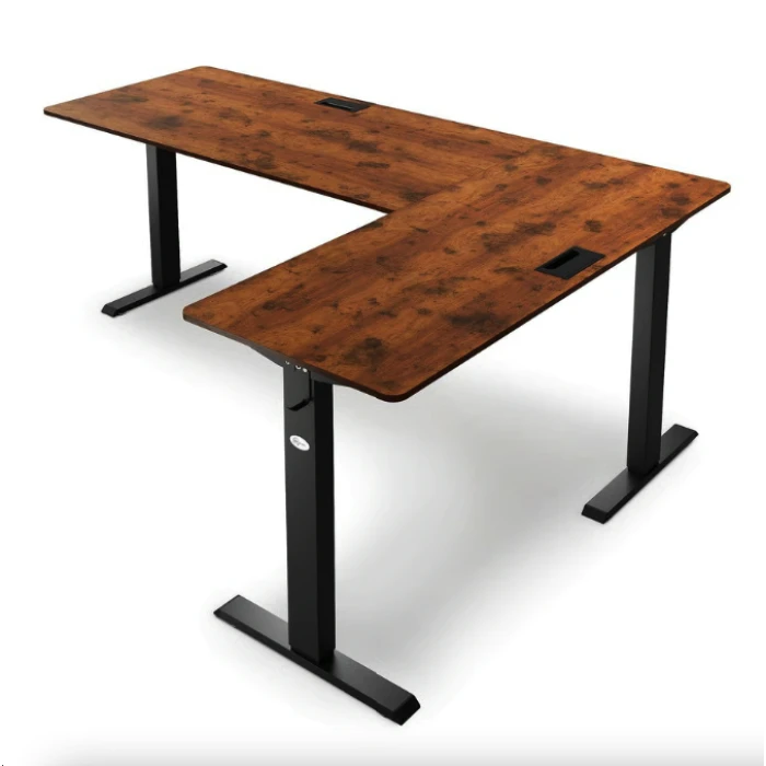 Комп'ютерний кутовий стіл Di Volio Trani з регульованою висотою коричневий