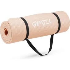 Килимок (мат) для фітнесу та йоги Gymtek NBR 1,5см персиковий