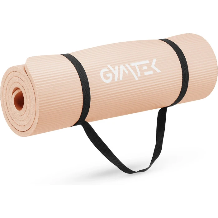 Килимок (мат) для фітнесу та йоги Gymtek NBR 1,5см персиковий