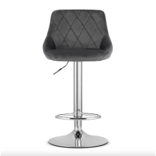Барний стілець Leobert Kast з спинкою сірий