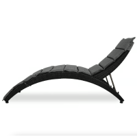 Садовий шезлонг Di Volio Ciampino чорний/графітовий