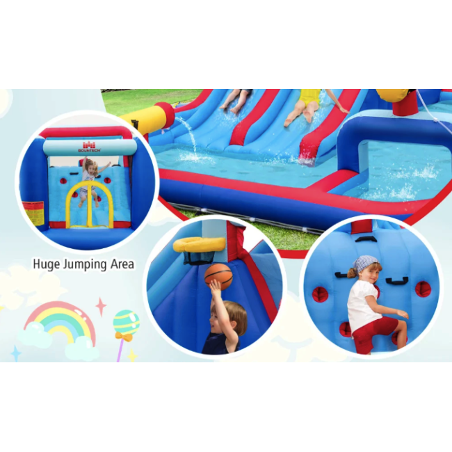 Надувний парк Costway Fun Kids із водними гірками (без вентилятора)