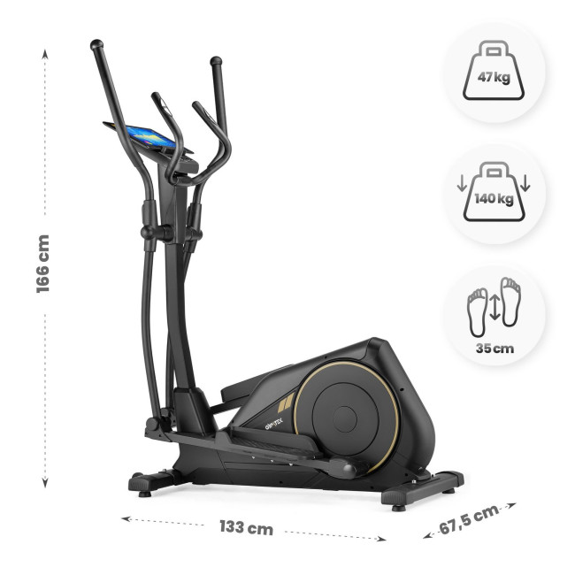 Орбітрек Gymtek XC4500 електромагнітний золотий