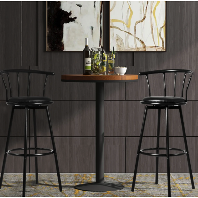 Комплект барных стульев Costway Pareo со спинкой