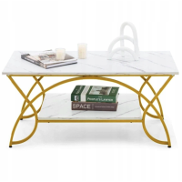 Журнальный столик Costway Antigo из искусственного мрамора