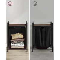 Кошик для білизни Leobert Napoli 65 л в стилі Loft чорний