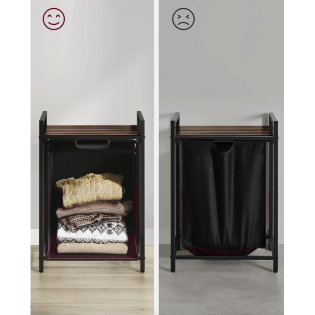 Корзина для белья Leobert Napoli 65 л в стиле Loft черный