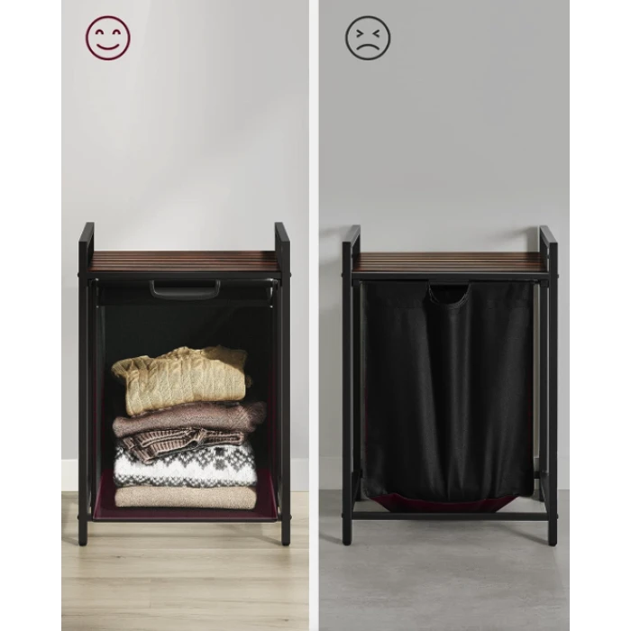 Корзина для белья Leobert Napoli 65 л в стиле Loft черный