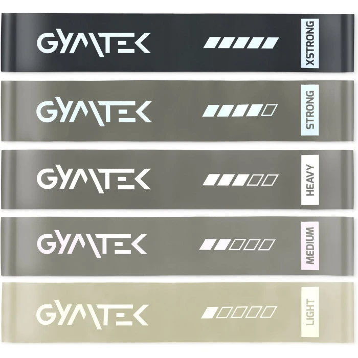 Набір резинок для фітнесу Gymtek 0,5-30кг сірий