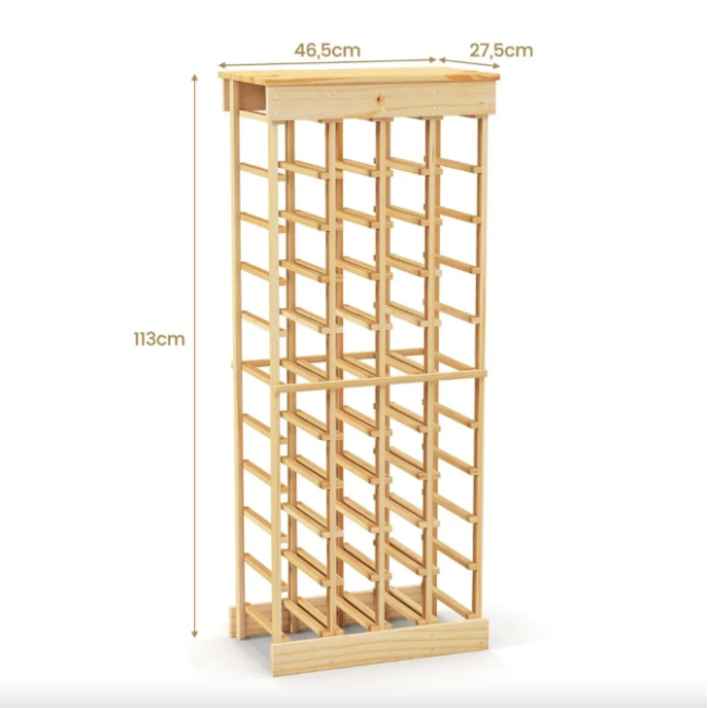 Винный стеллаж Costway Vevor модульный 40 бутылок