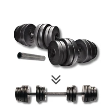 Гантелі Elitum 2х31кг + подовжувач грифа для штанги