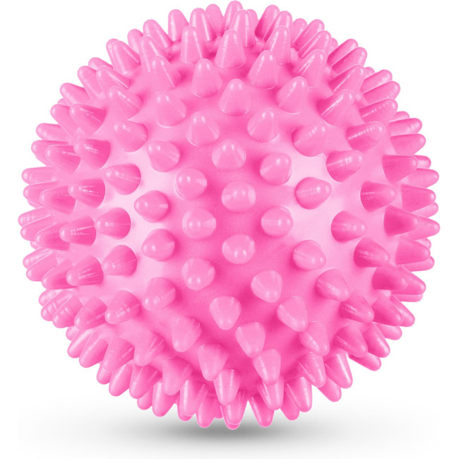 Набір масажних м'ячів Gymtek 70 мм 2 шт твердий/м'який сіро-рожевий