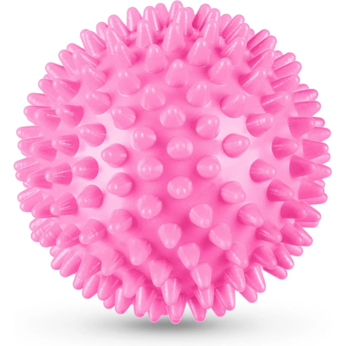 Набір масажних м'ячів Gymtek 70 мм 2 шт твердий/м'який сіро-рожевий