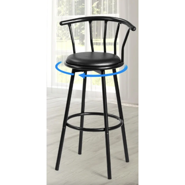 Комплект барних стільців Costway Pareo з спинкою