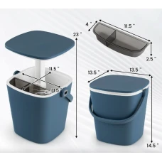 Стол-холодильник Costway Gobar 3-в-1 с подъемной крышкой 15L синий
