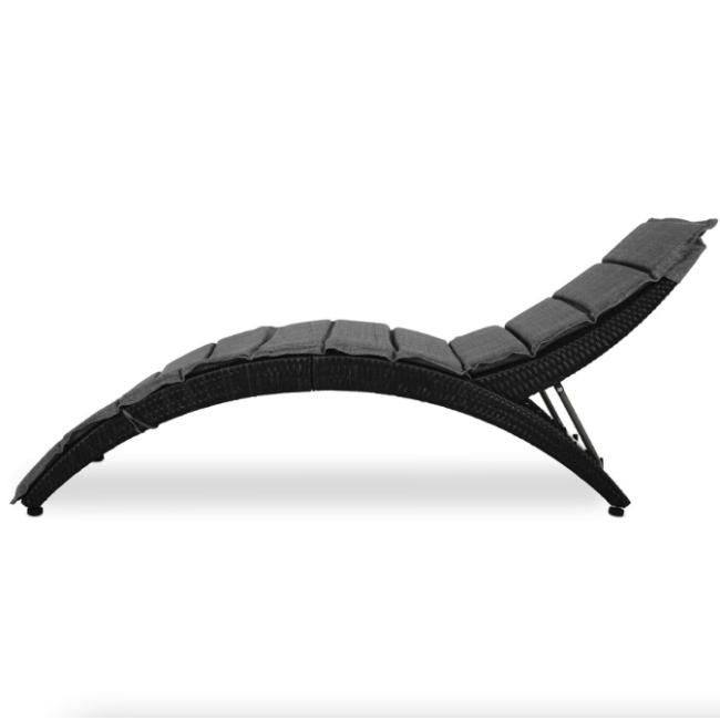 Садовый шезлонг Di Volio Ciampino черный/графитовый