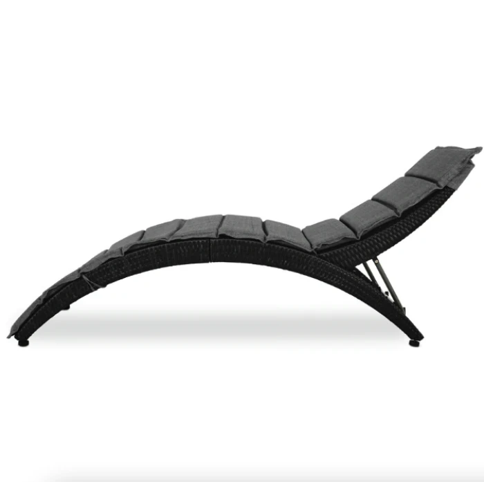 Садовый шезлонг Di Volio Ciampino черный/графитовый