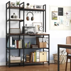 Стеллаж Costway Kamel 5-ярусный с 2 розетками в стиле Loft