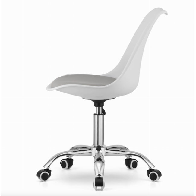 Офісне крісло Leobert Alba біло-сірий