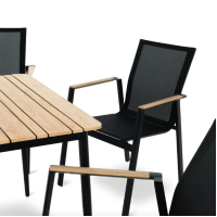 Комплект садовой мебели Di Volio Brivio 6+1 черный/бежевый