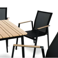 Комплект садових меблів Di Volio Brivio 6+1 чорний/бежевий